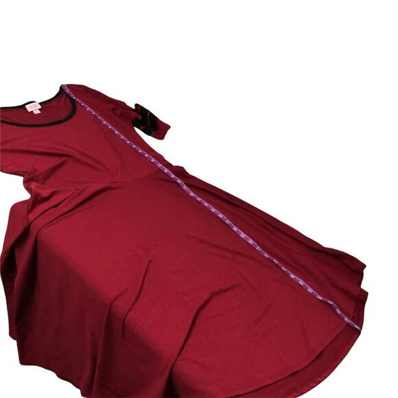 LuLaRoe Fit & Flare Dress  XL Red   Polyester Spandex - Picture 7 of 10